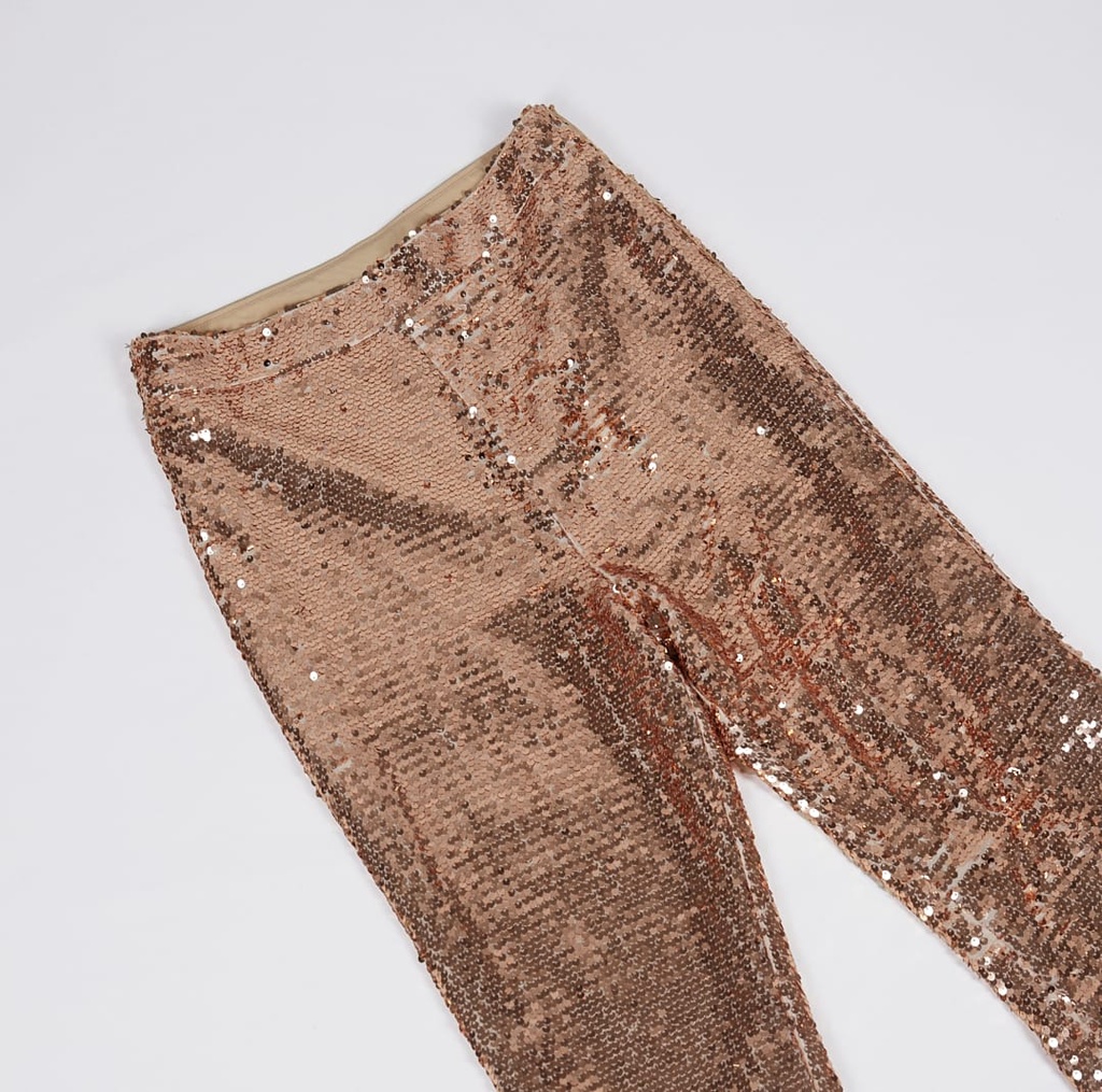 SEQUIN BRONZE PANTS SUIT