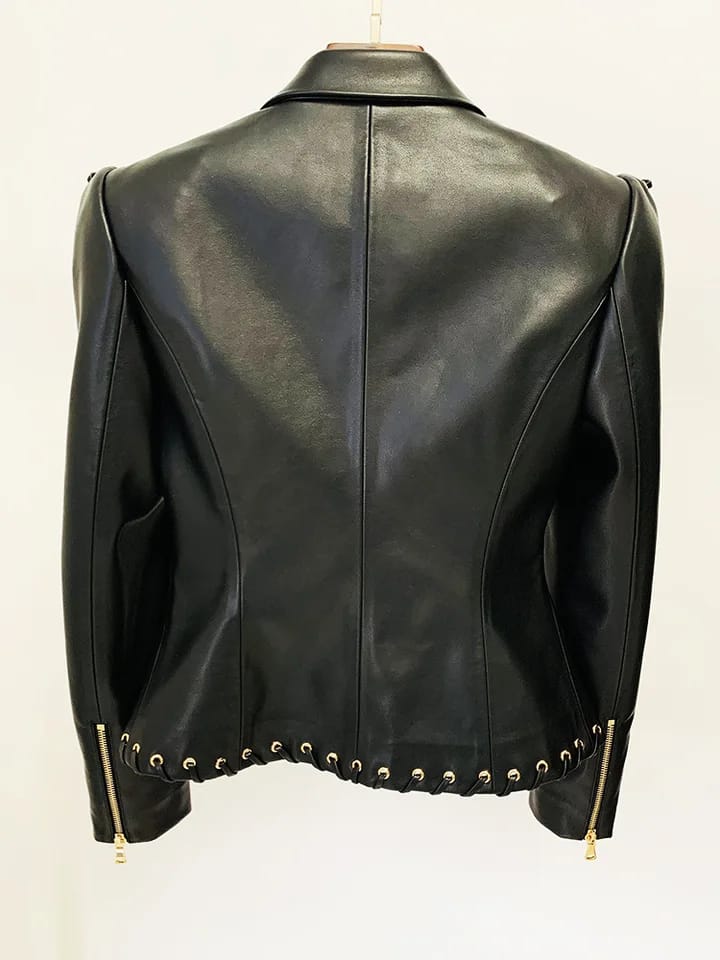 LEATHER BLAZER