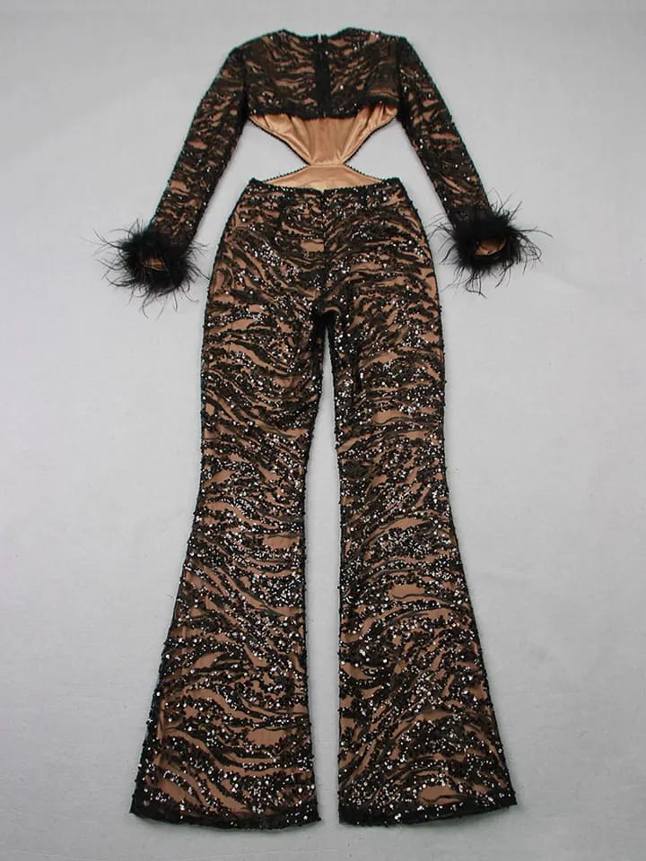 sequin jumpsuit