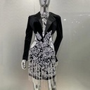 HUIY CRYSTAL BLAZER DRESS